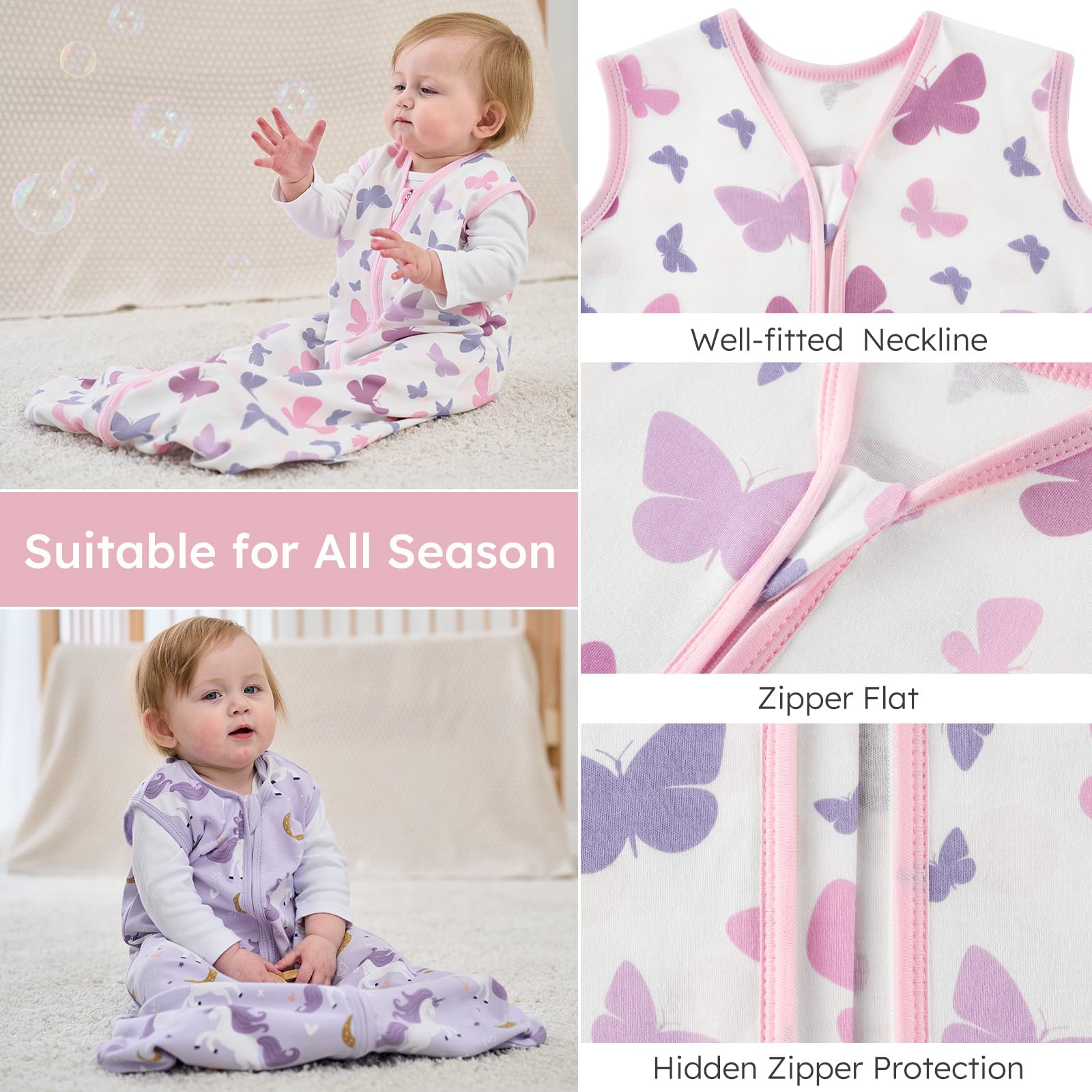 Yoofoss baby wearing sleep sack at bedtime offers warm security.