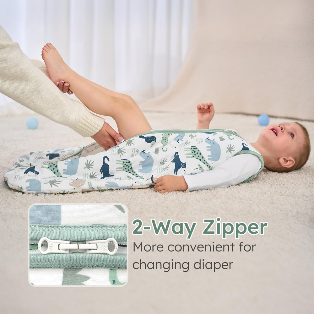Yoofoss sleep sack is machine washable for easy care.