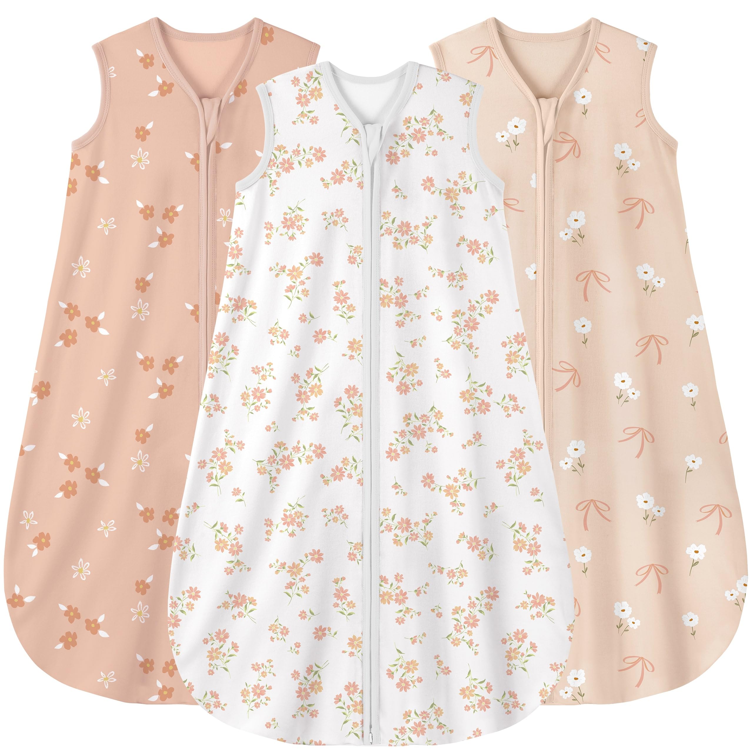 Yoofoss baby sleep sack organic cotton close-up shows soft, breathable fabric.