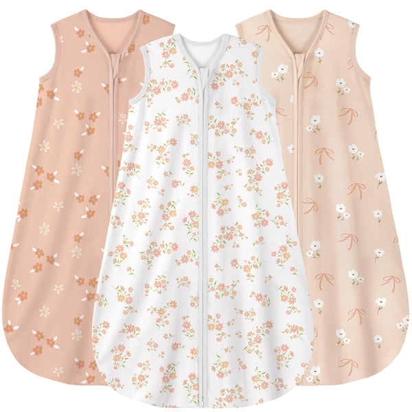 Yoofoss baby sleep sack organic cotton close-up shows soft, breathable fabric.