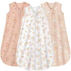 Yoofoss baby sleep sack organic cotton close-up shows soft, breathable fabric.