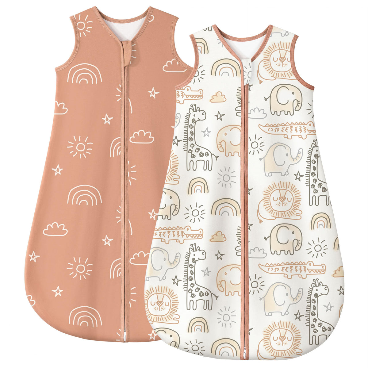 Yoofoss baby sleep sack outer view shows soft organic cotton and relaxed fit.