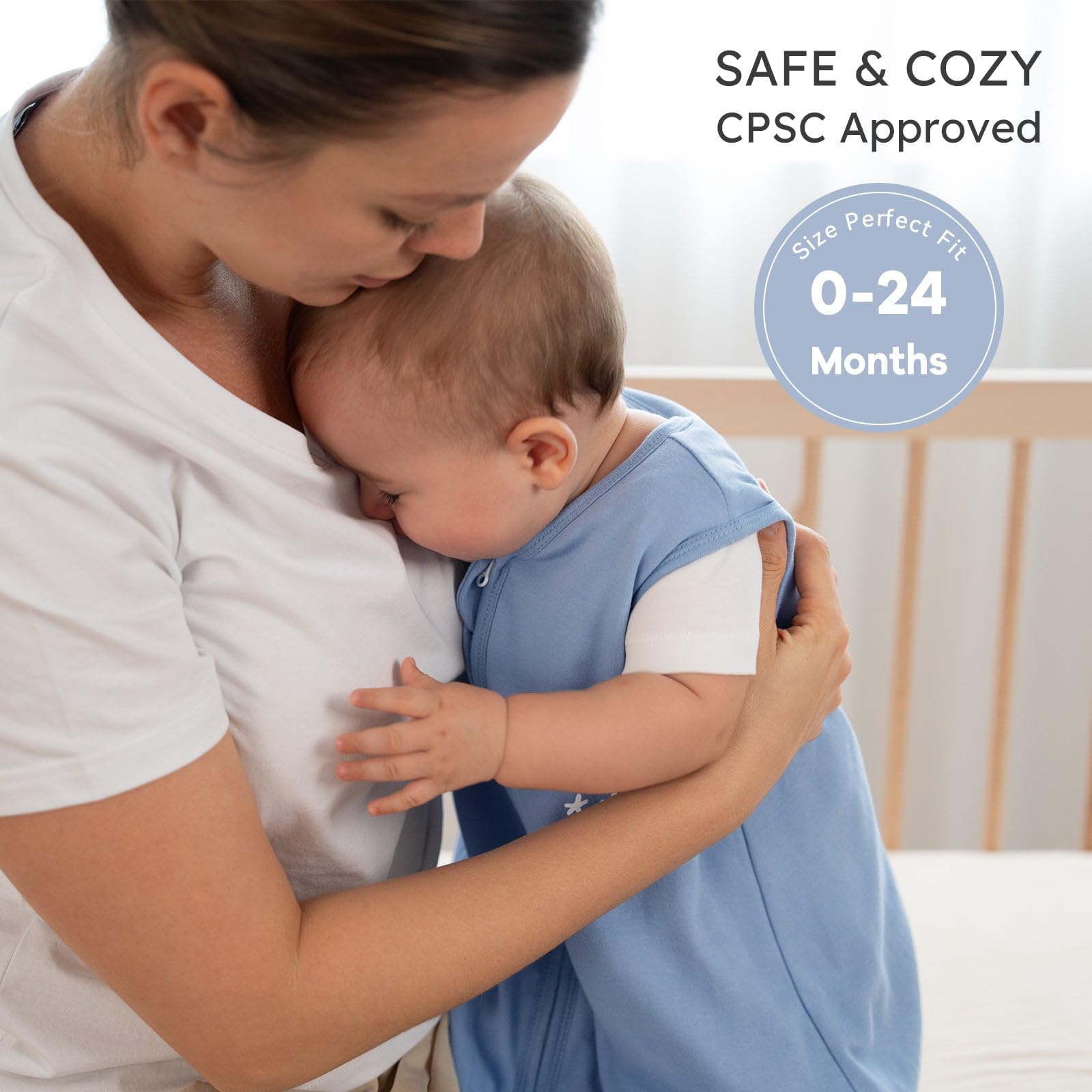 Machine washable Yoofoss sleep sack keeps mornings simple and clean.