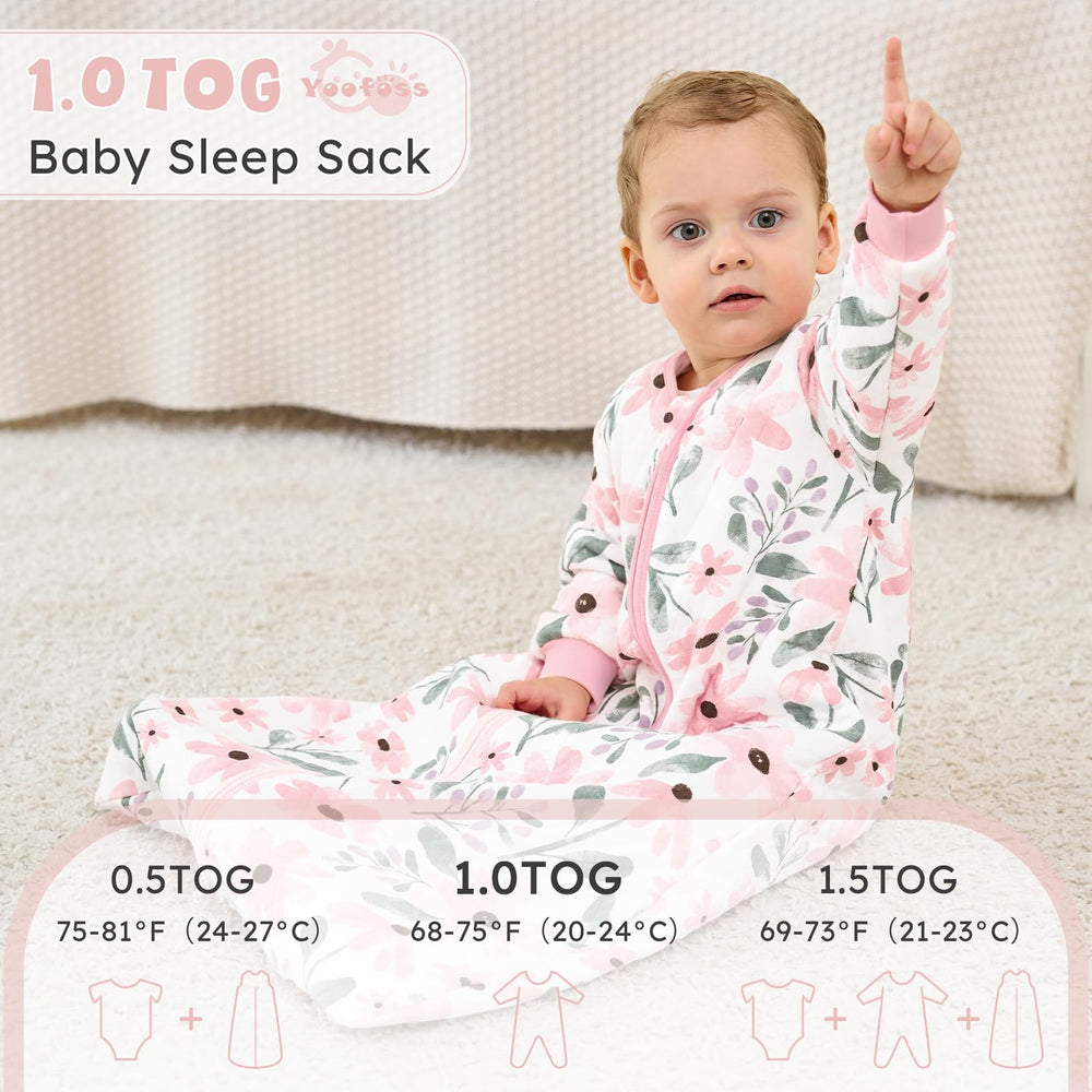 Yoofoss quilted sleep sack design ensures even warmth and durable wear.