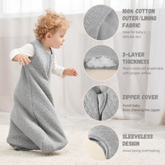 Yoofoss safety neckline and snug fit for secure baby sleep.