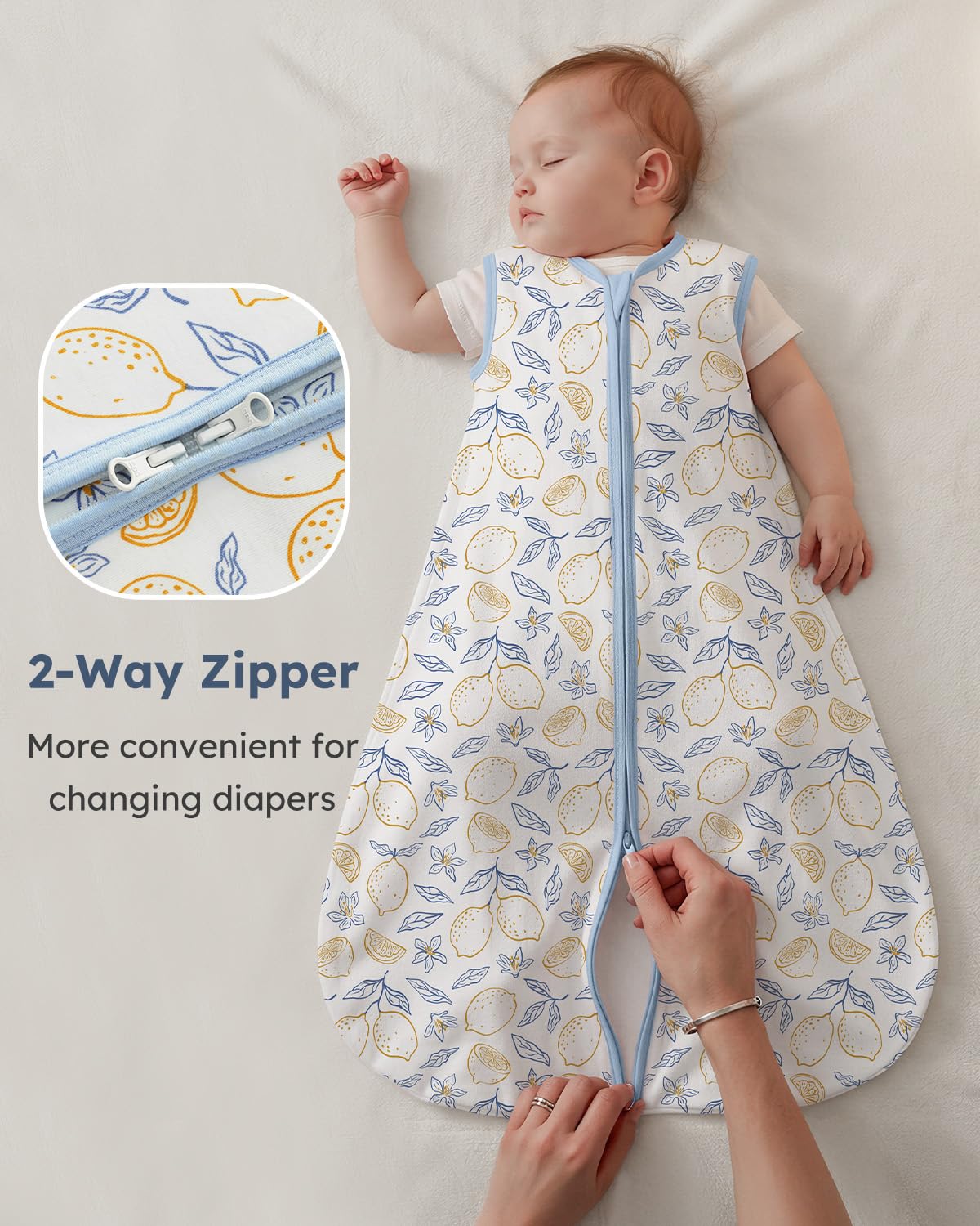 Yoofoss sleep sack TOG 0.5 lightweight fabric for all-night comfort