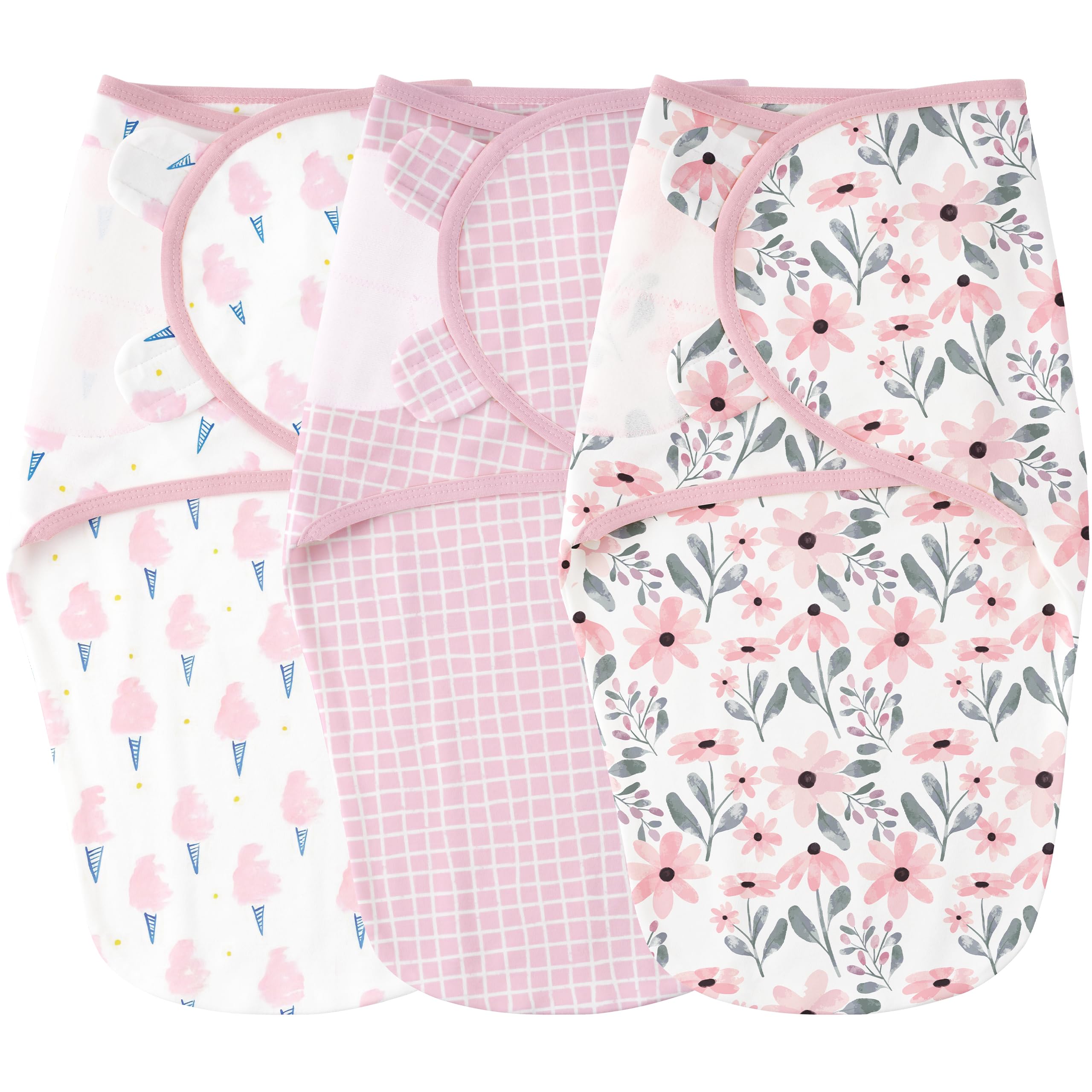 Yoofoss baby swaddle full view shows a safe, breathable wrap.