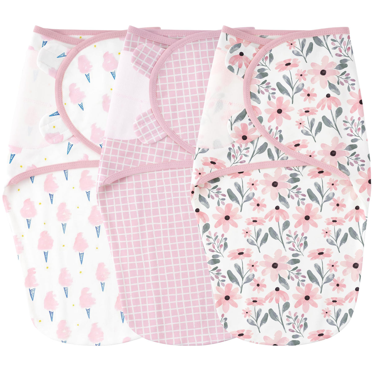 Yoofoss baby swaddle full view shows a safe, breathable wrap.