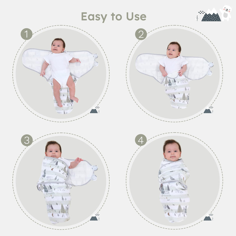 Yoofoss machine-washable swaddle stays durable after many washes.