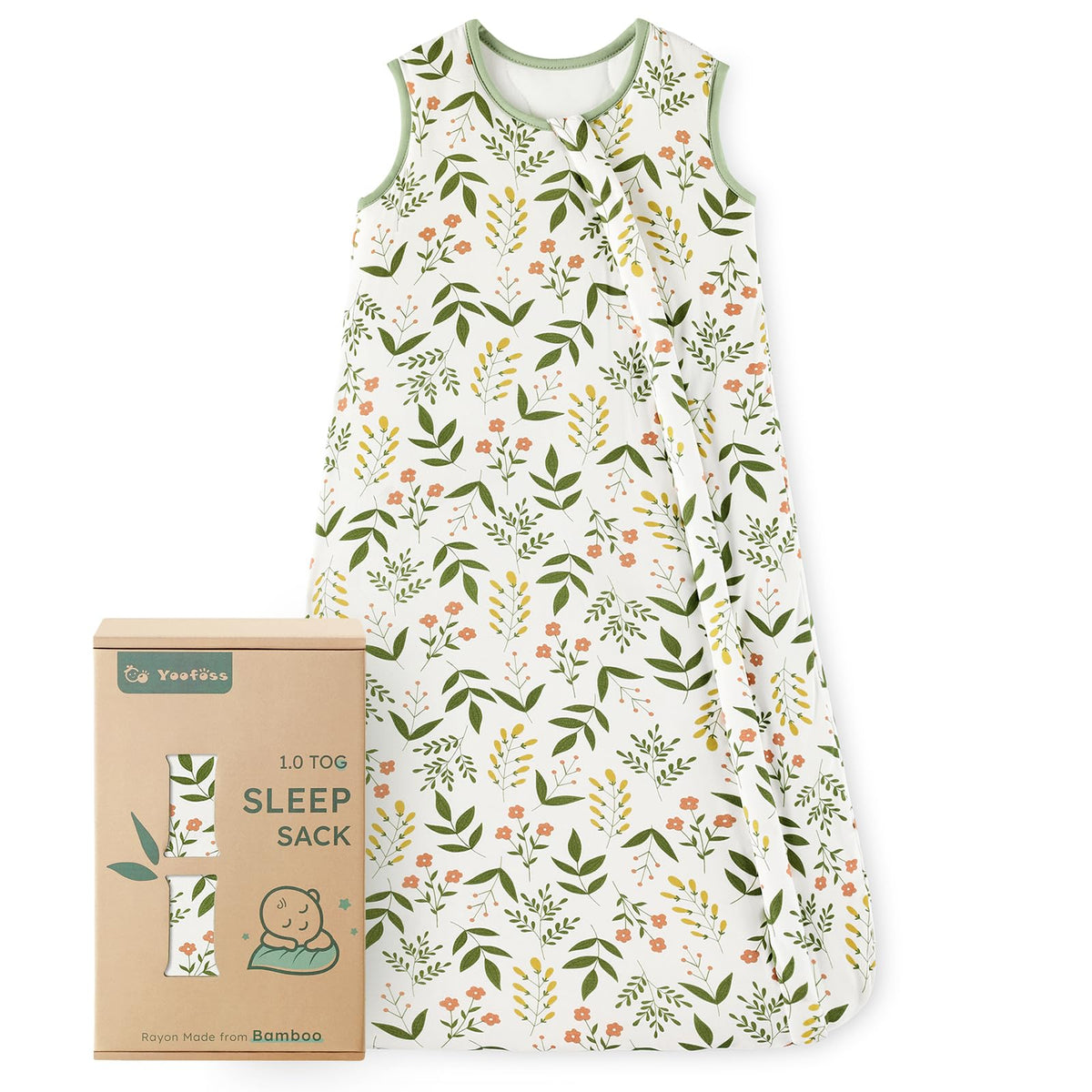 Yoofoss bamboo sleep sack 18-24m with ultra-soft fabric for gentle comfort.