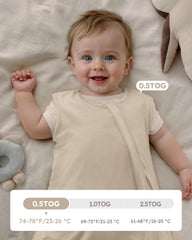 Yoofoss sleep sack with 2-way zipper enables easy diaper changes.