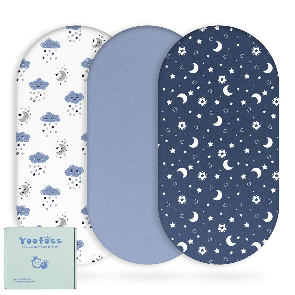 Yoofoss bassinet sheets in 32x16 inches with 5-inch pocket for a secure fit