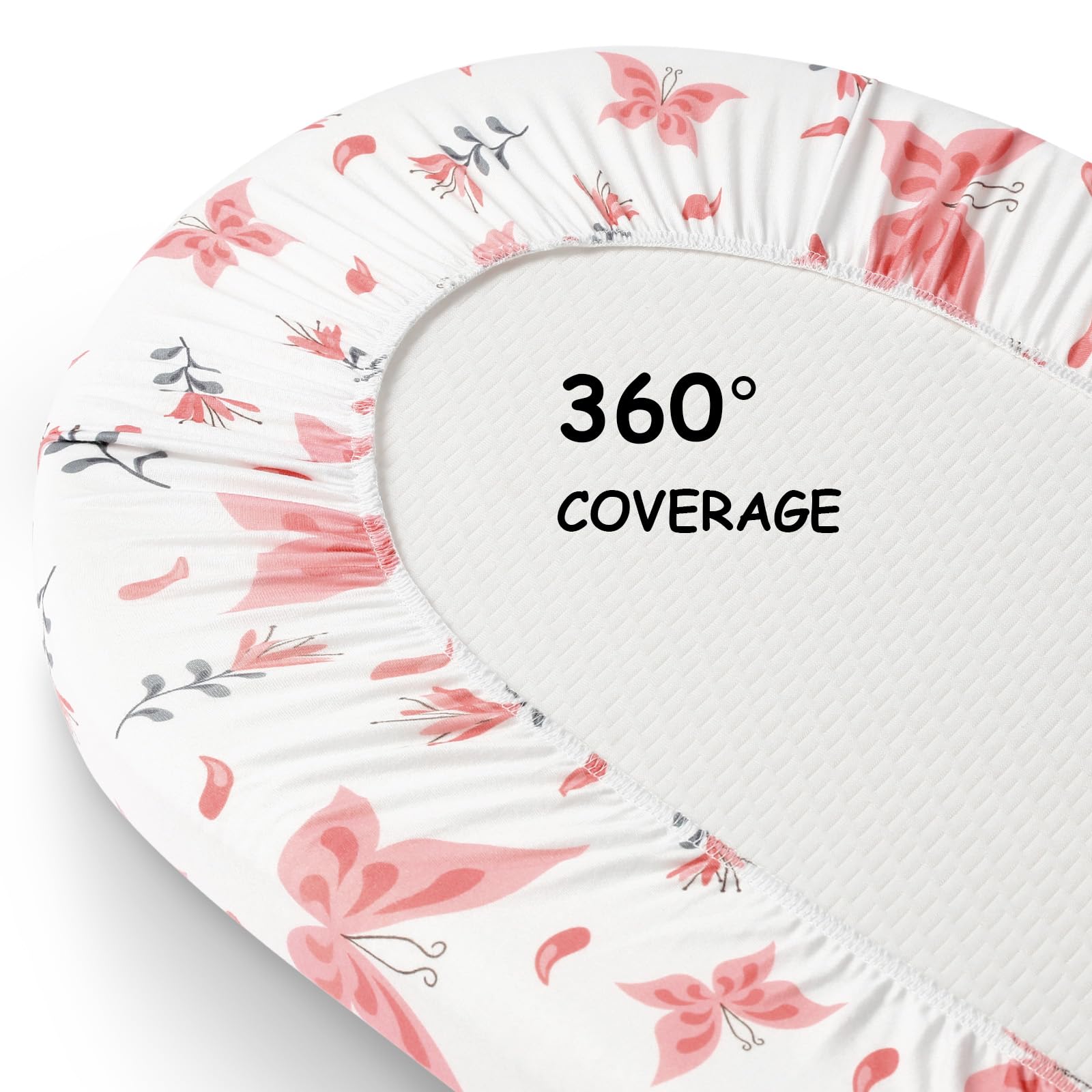 Yoofoss bassinet sheets keep baby cozy during naps and overnight changes.