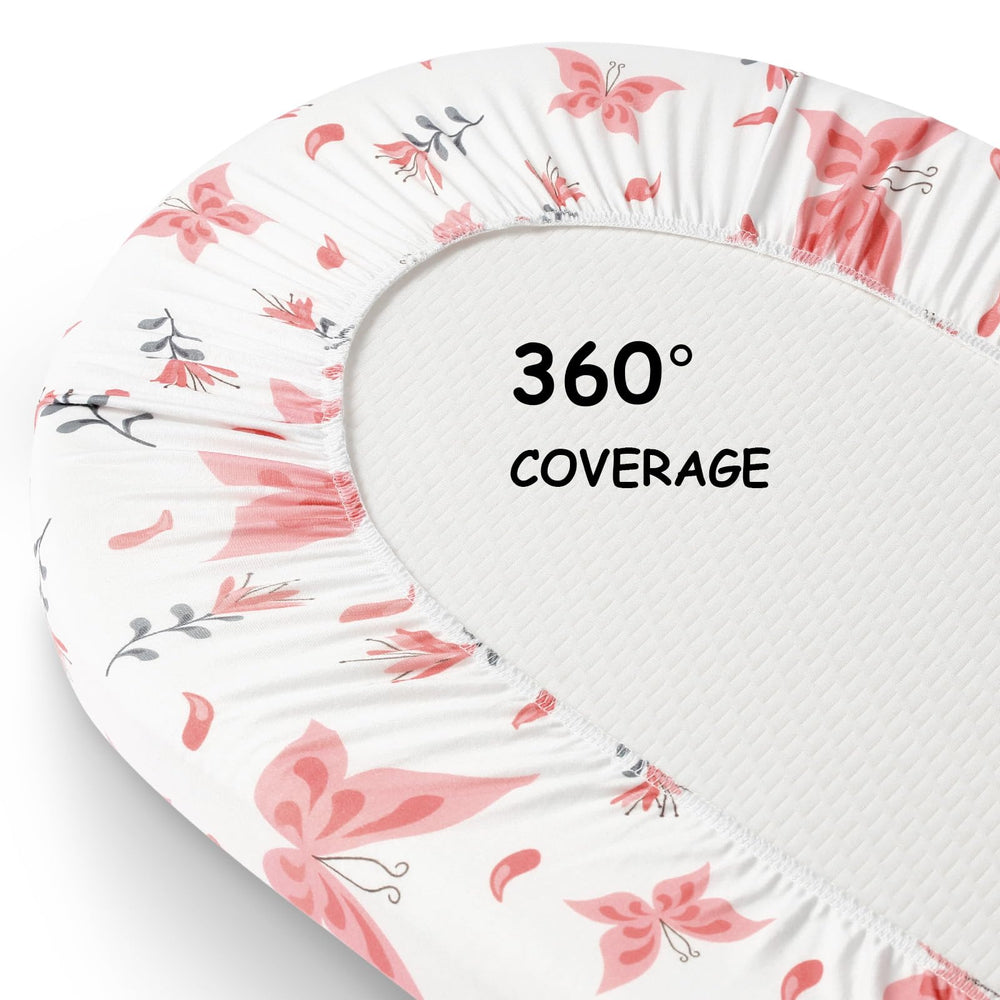 Yoofoss bassinet sheets keep baby cozy during naps and overnight changes.