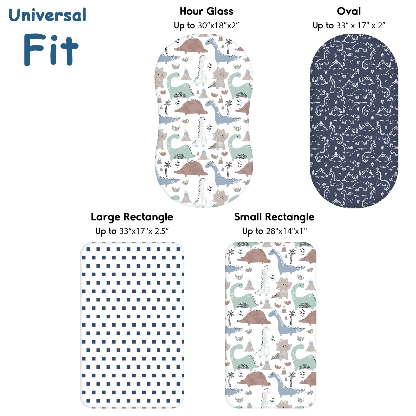 Yoofoss 3-pack sheets provide three prints and a solid color to mix and match.