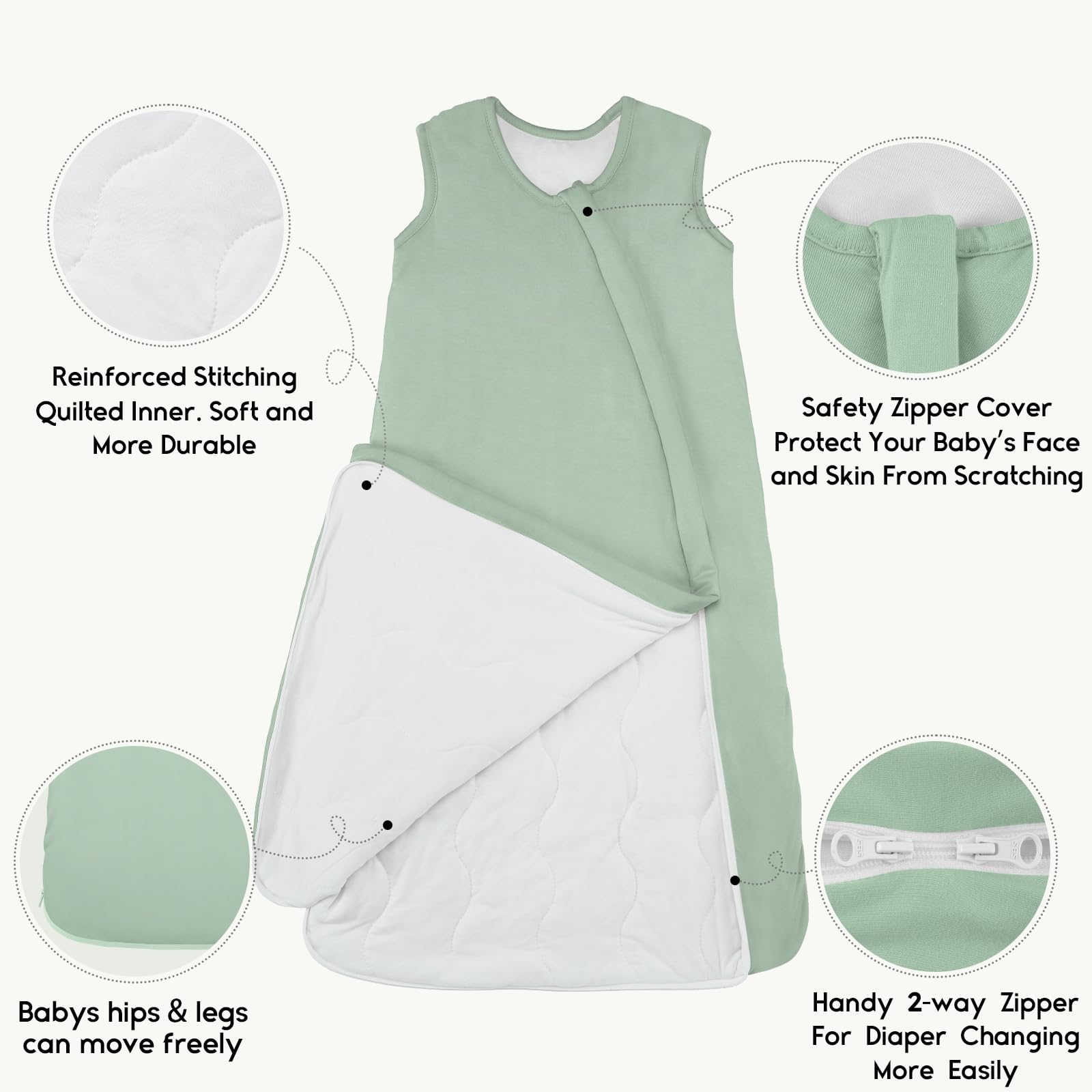 Yoofoss bottom opening allows quick diaper changes with minimal disruption.