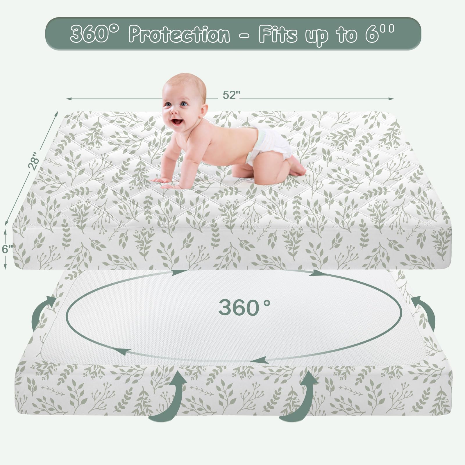 Yoofoss breathable mattress protector promotes comfortable sleep temperature.