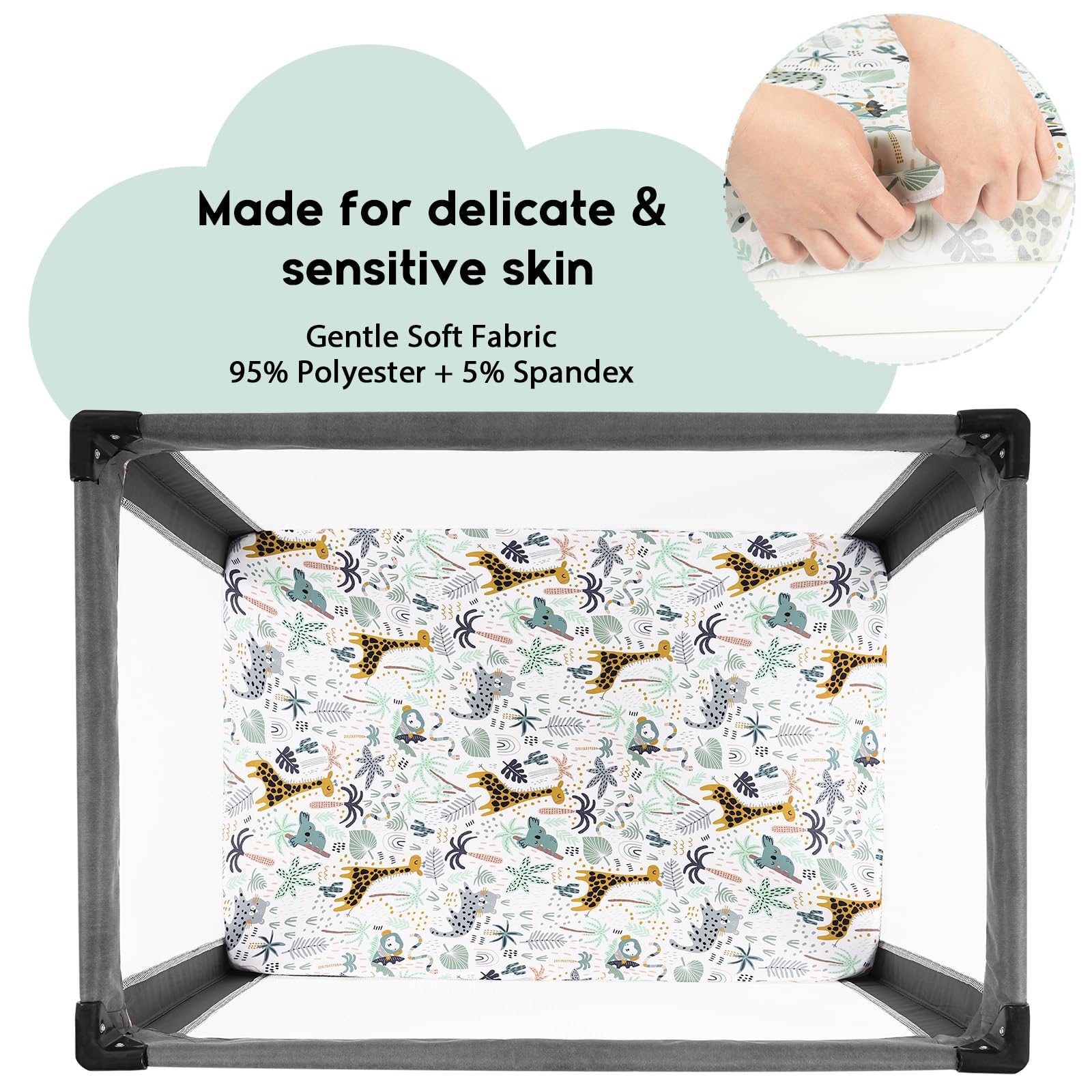 Yoofoss breathable microfiber surface keeps baby comfortable overnight.