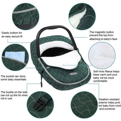 Yoofoss bunting bags car-seat attachment keeps the cover secure during travel