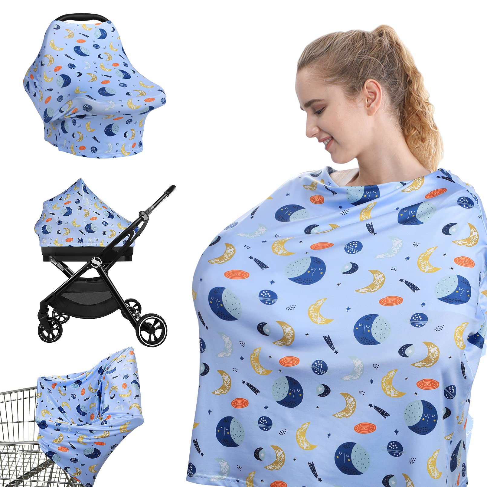 Yoofoss car seat cover: lightweight protection and sun shielding for babies.