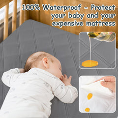 Yoofoss deep pockets ensure a secure fit on standard crib mattresses