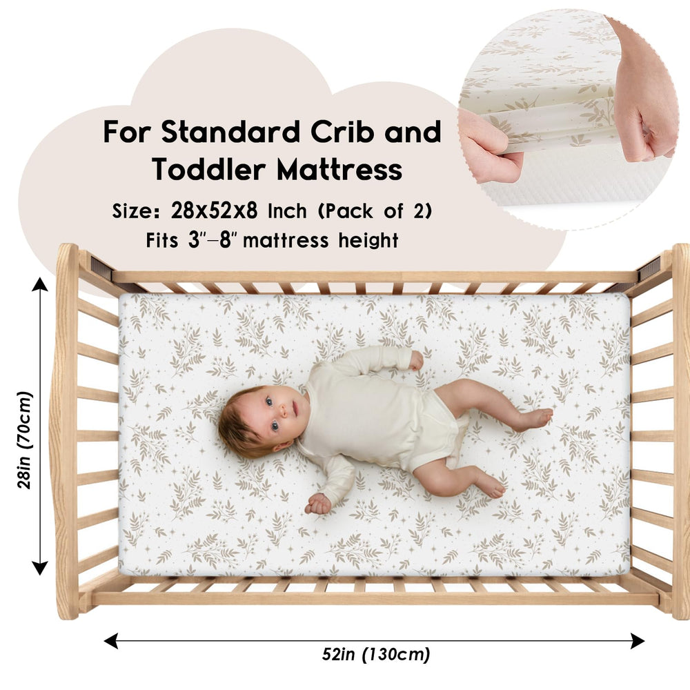 Yoofoss fitted crib sheet with elastic edge demonstrates secure mattress coverage