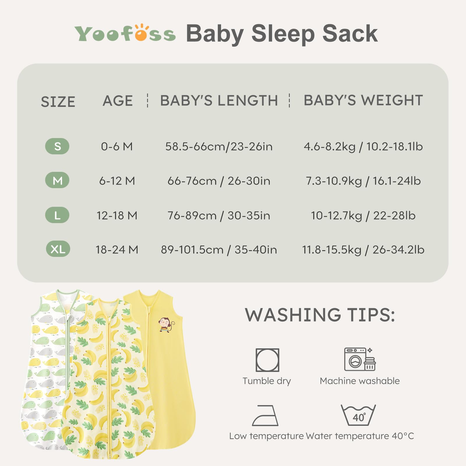 Yoofoss lightweight TOG 0.5 sleeping sack for warm nights.