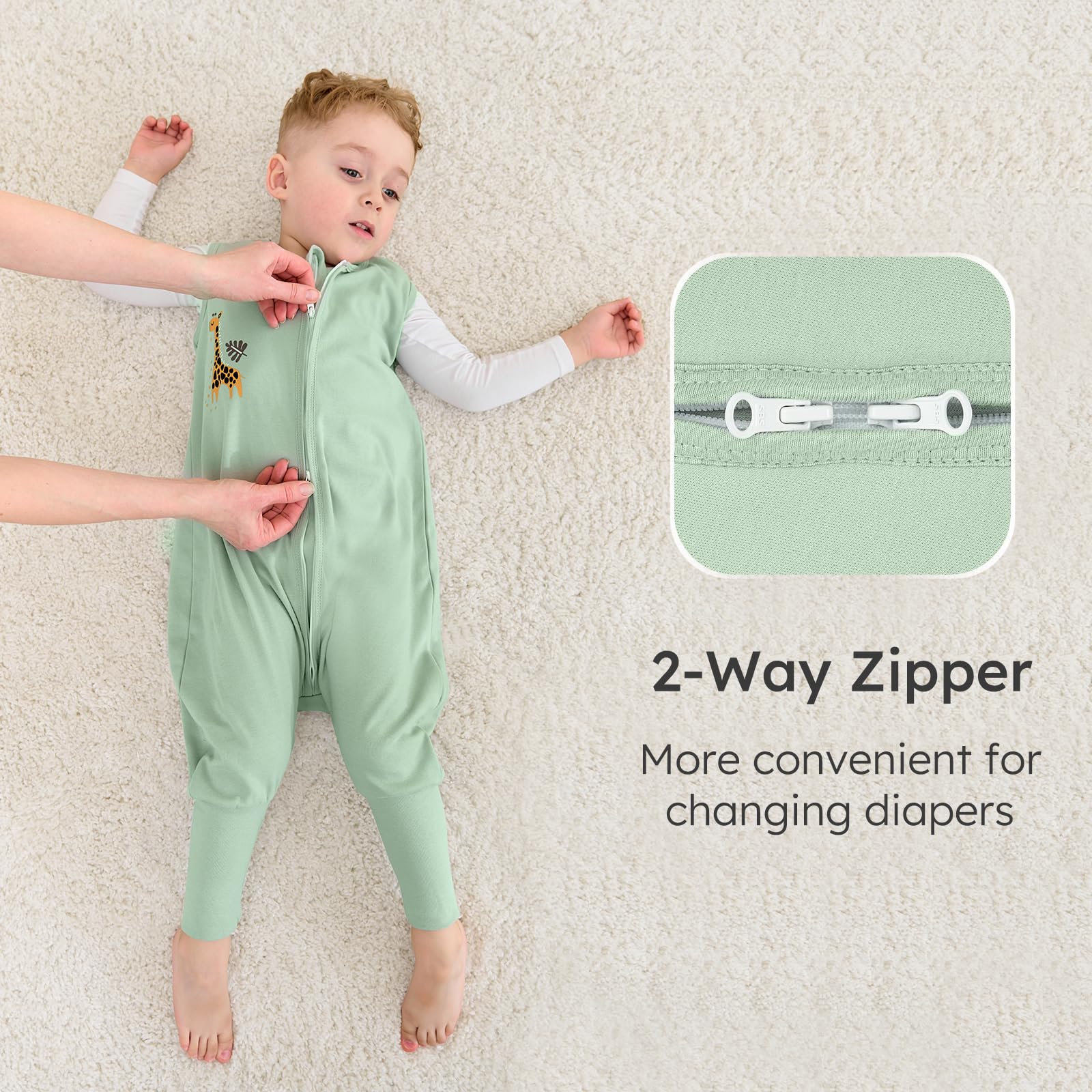 Yoofoss machine washable 2-pack sleep sacks for busy families.