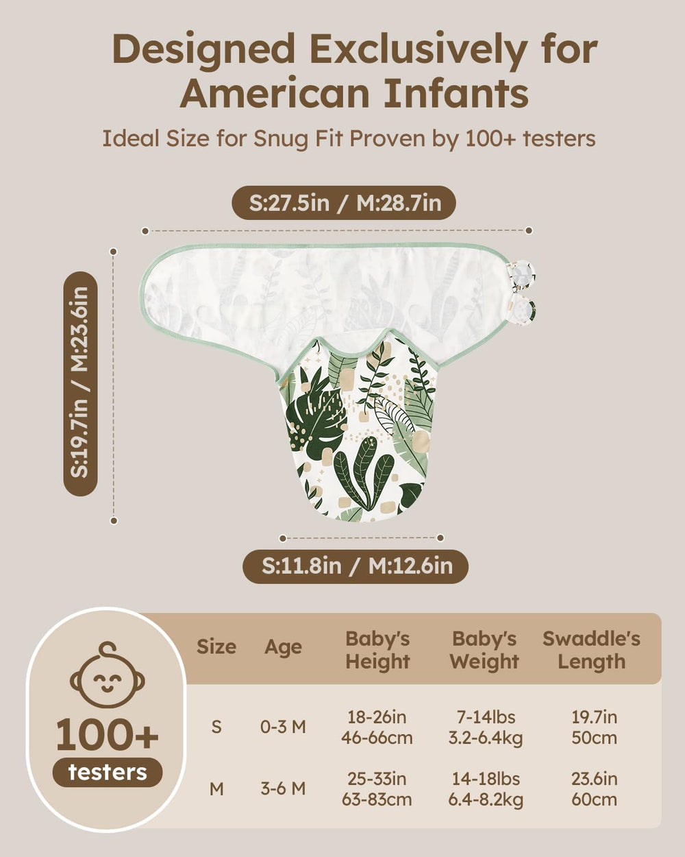 Yoofoss machine-washable swaddle sack emphasizes easy care.