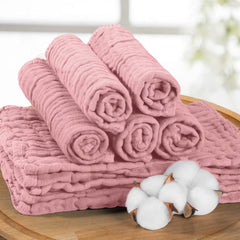 Yoofoss Muslin Burp Cloths 20x10 inches demonstrate wide coverage for spills.