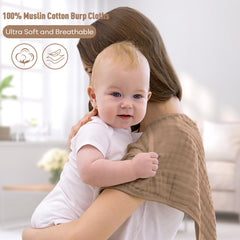 Yoofoss muslin burp cloths absorbent fabric for quick drool and spill cleanup