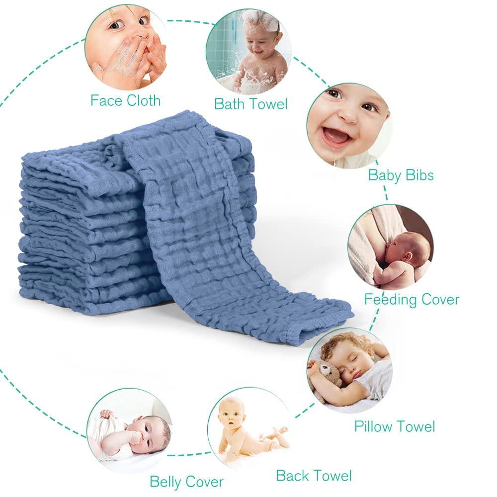 Yoofoss burp cloth in use during baby burping and cleanups