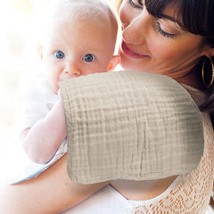 Yoofoss muslin burp cloths are gentle on sensitive baby skin and easy to wash.