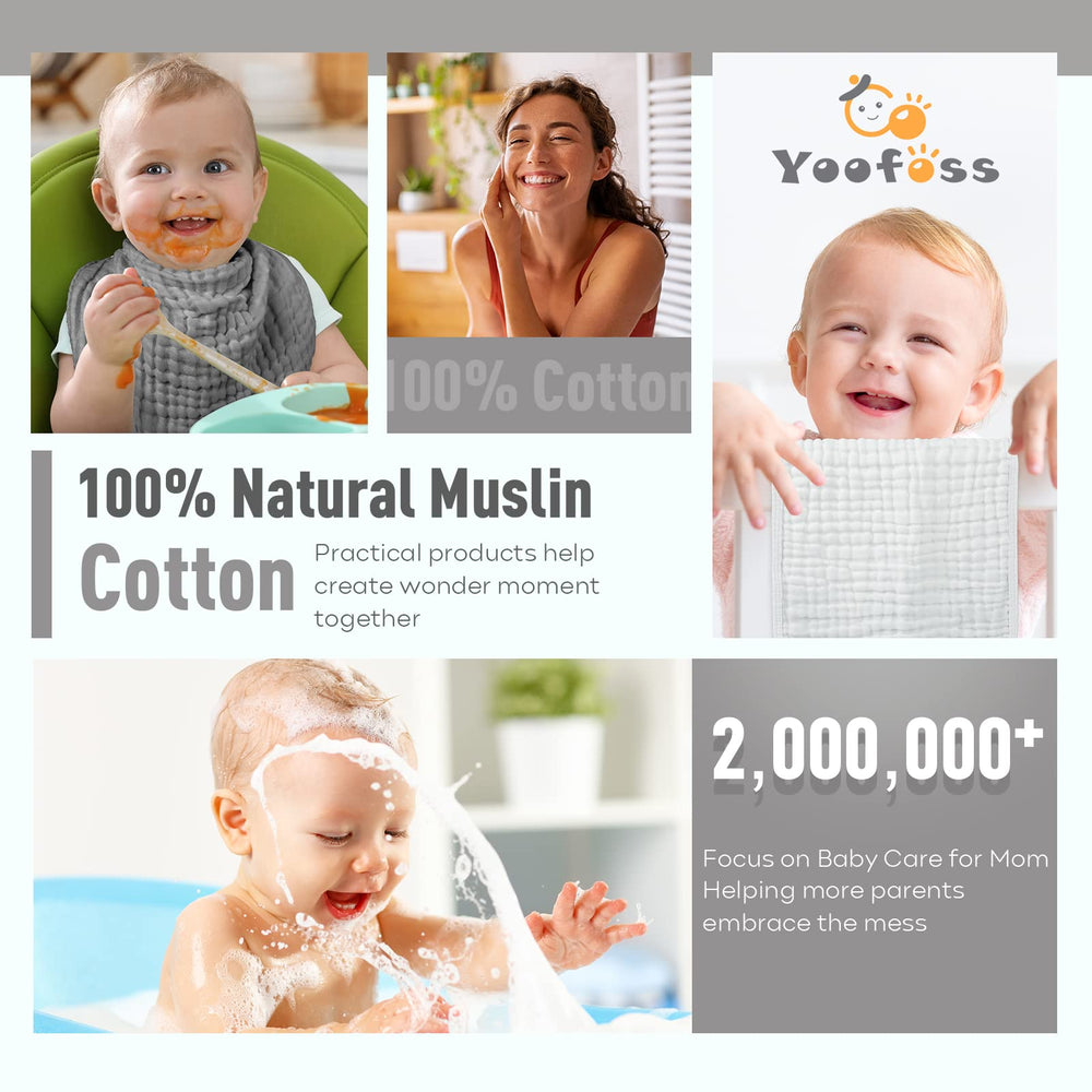 Yoofoss muslin burp cloths make a thoughtful gift for new parents.