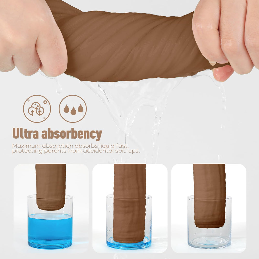 Yoofoss muslin burp cloths large-coverage design keeps outfits dry and protected