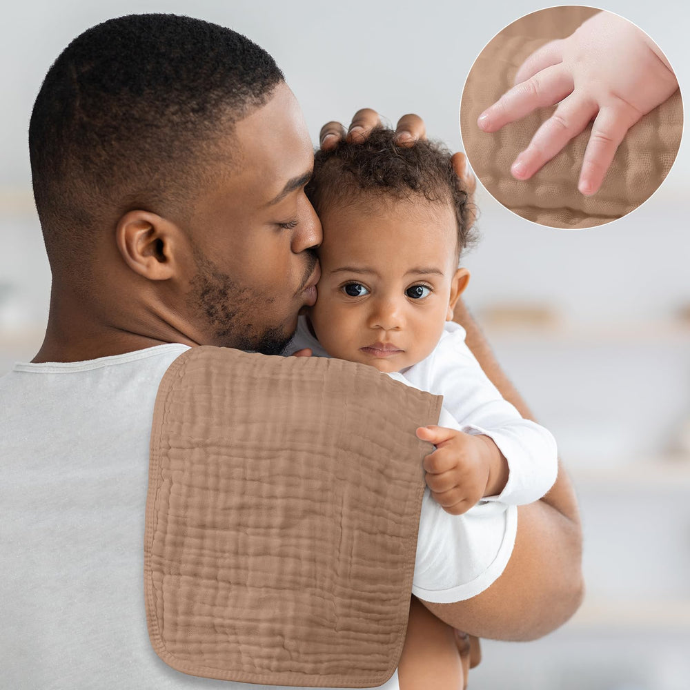 Yoofoss muslin burp cloths pack-10 convenient baby essentials for go-to care