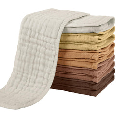 Yoofoss muslin burp cloths pack of 10 for quick spills and comfortable baby care.