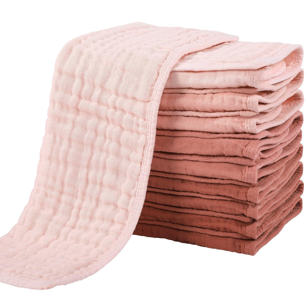 Yoofoss muslin burp cloths pack shot, soft and absorbent for everyday baby care.