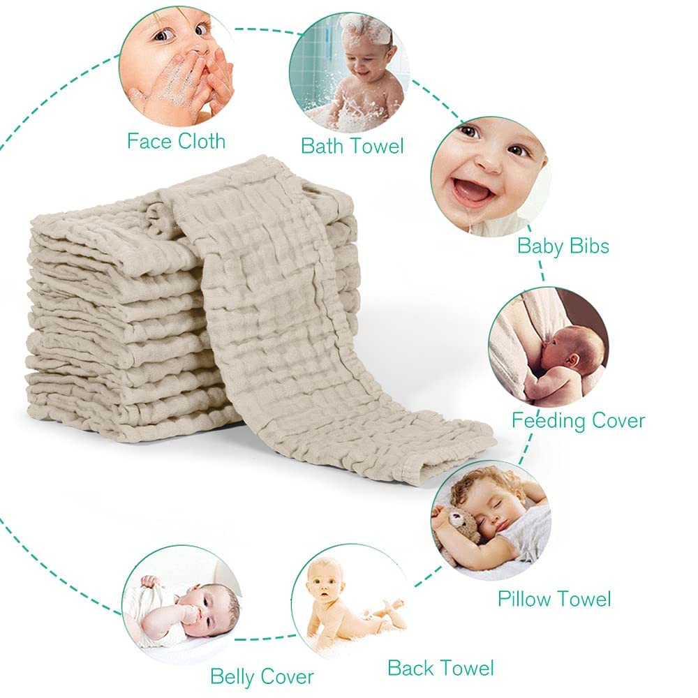 Yoofoss muslin burp cloths are pre-washed to minimize shrinkage and maintain size.
