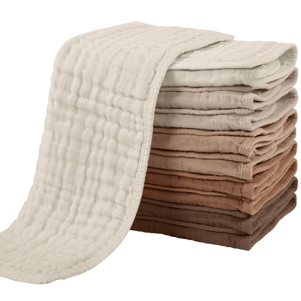 Yoofoss muslin burp cloths soft-touch surface ideal for newborn skin