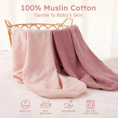 Yoofoss Muslin Crib Sheets feature 360-fit for secure sleeping