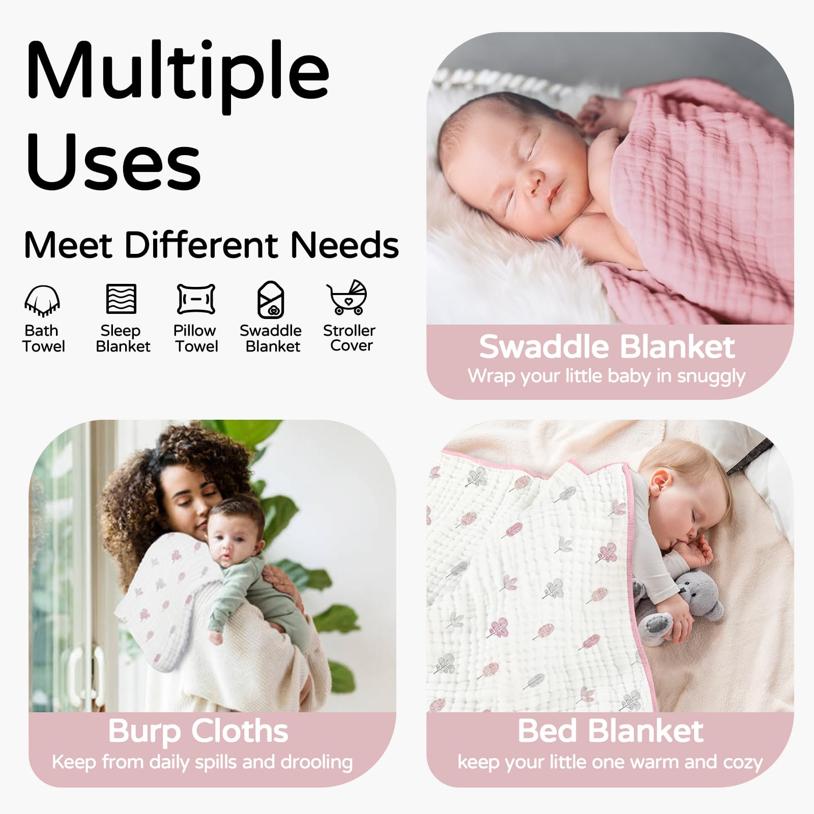 Yoofoss muslin six-layer fabric delivers softness and absorbency