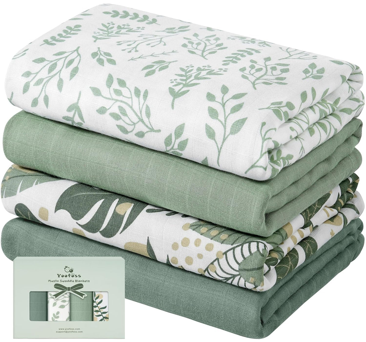Yoofoss muslin swaddle blanket in breathable fabric ideal for soothing newborns.
