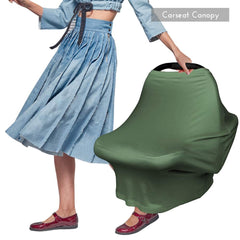 Yoofoss Nursing Cover demonstrates 360° coverage for discreet nursing in public.