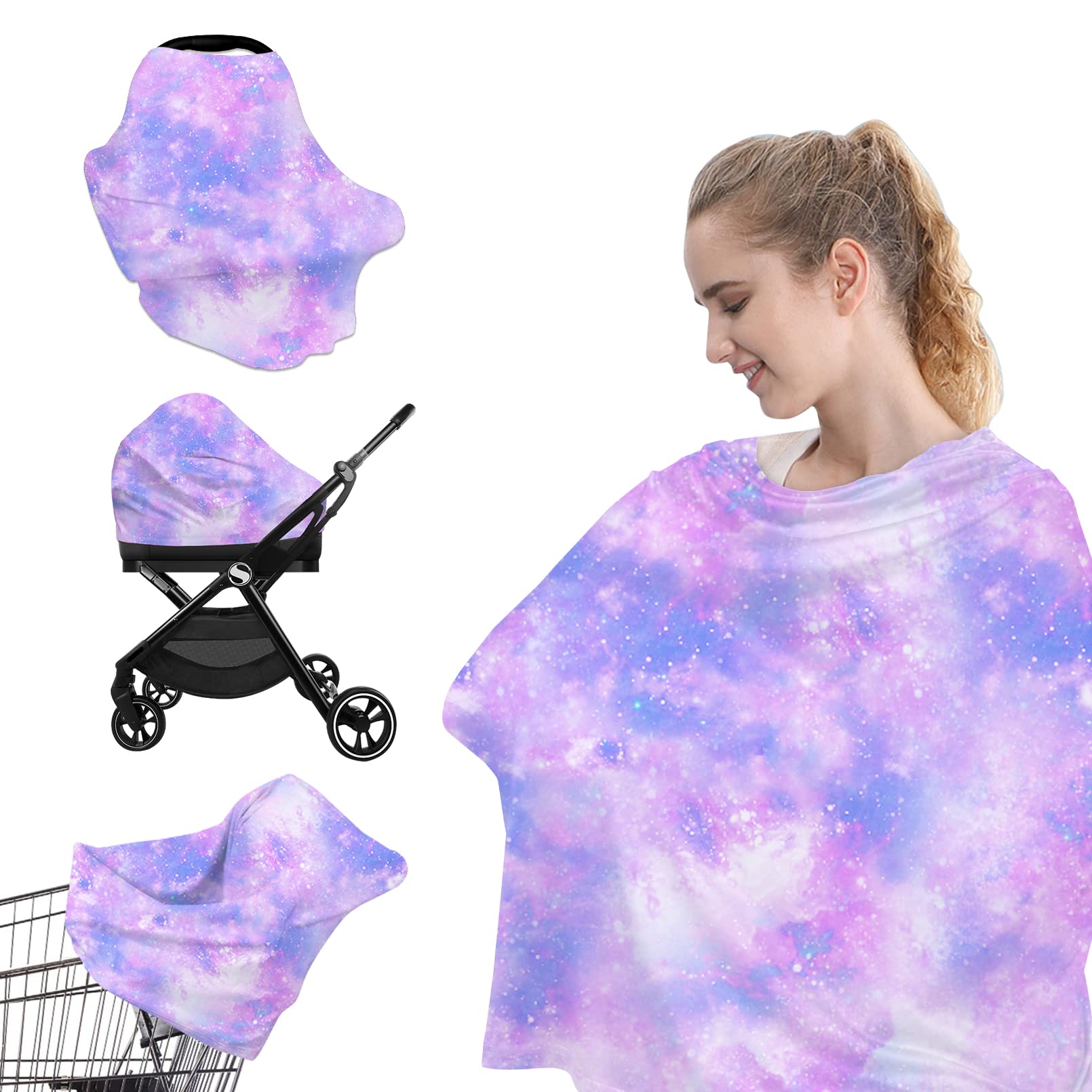 Yoofoss car seat cover offers privacy and shade for baby