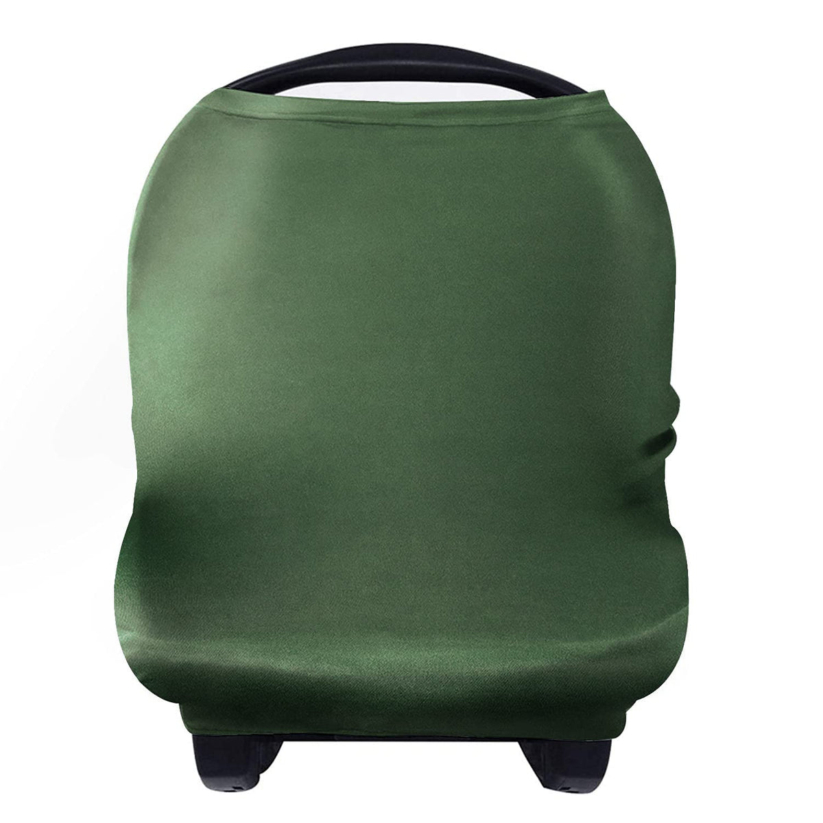 Yoofoss Nursing Cover close-up in dark green fabric for soft, breathable comfort.