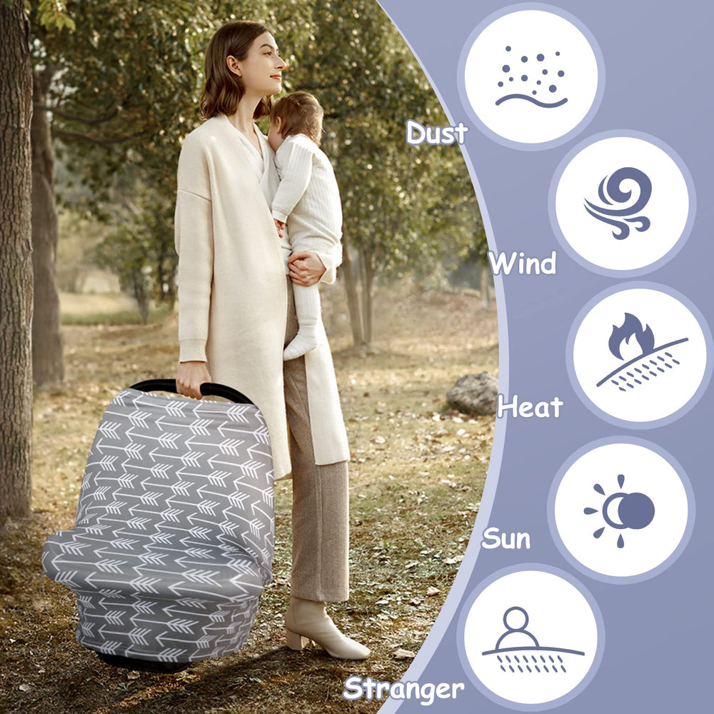 Yoofoss nursing cover acting as a privacy shield while breastfeeding away from home.