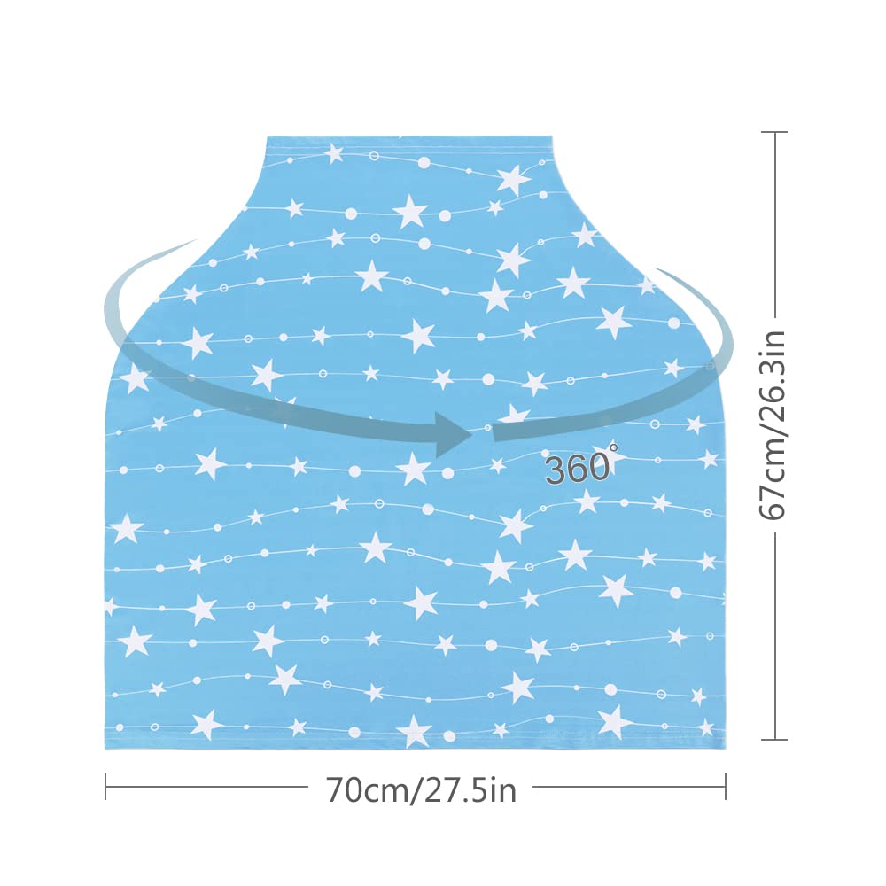 Yoofoss nursing cover shields a baby on a stroller while staying airy.