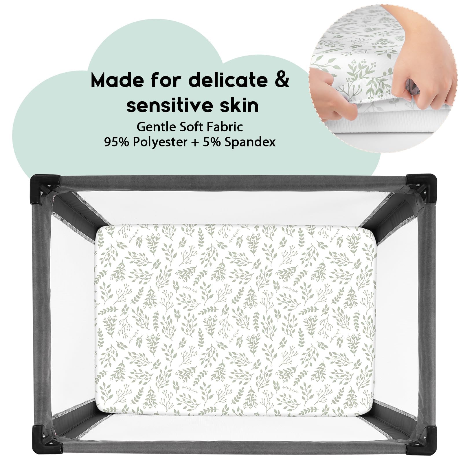 Yoofoss two-pack uses breathable microfiber blend for gentle skin contact.