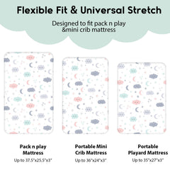 Yoofoss breathable microfiber with spandex offers soft touch and air flow for baby comfort.